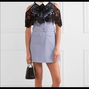 Self portrait stripe lace dress